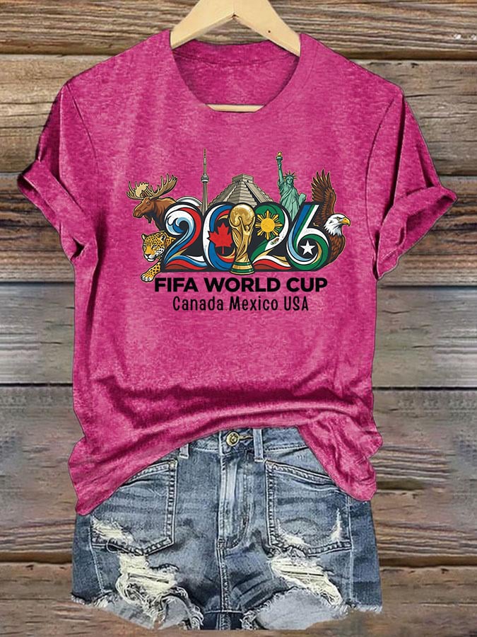 Women's 2026 Canada Mexico Usa Football T-shirt