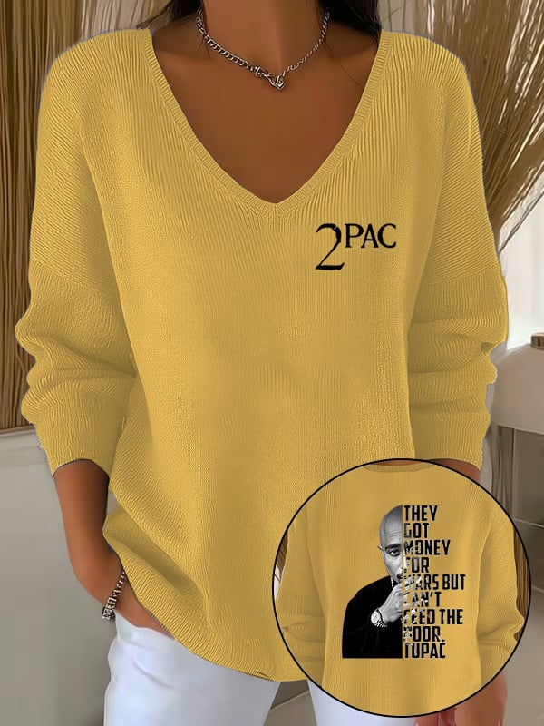 Women's 2Pac Rapper Print Tops