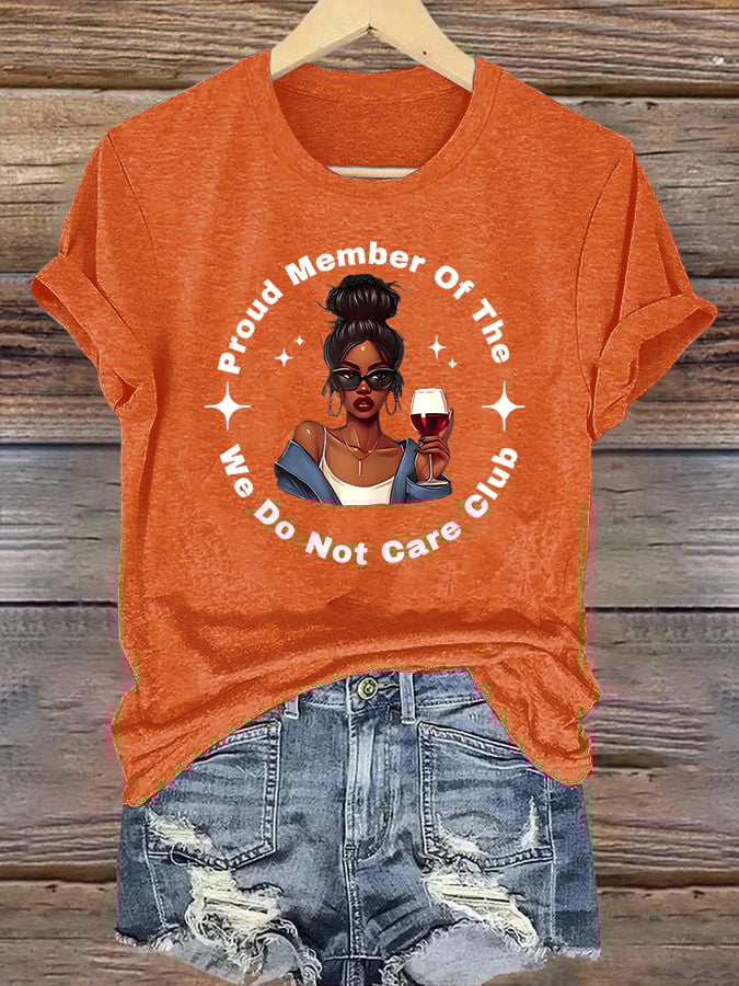 Women's Retro Funny Proud Member Of Club Menopause Perimenopause Print T-Shirt