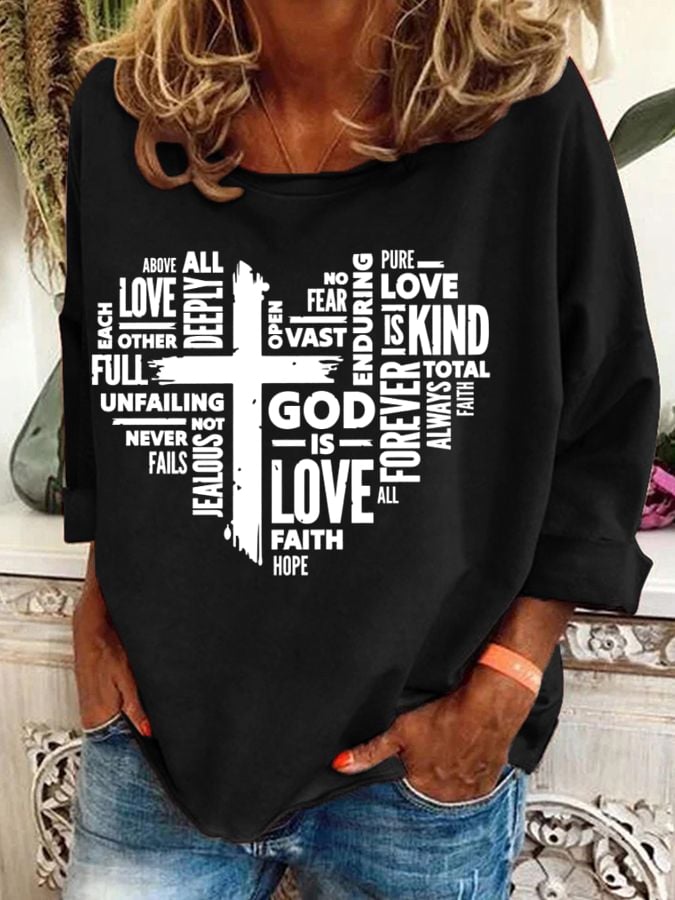 Women'S God is Love Sweatshirt