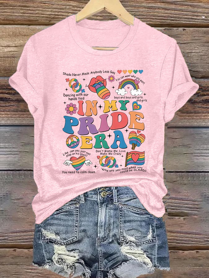 Women's In My Pride Era, Pride Month Print T-Shirt