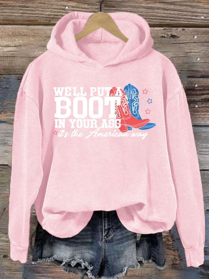 Women's Courtesy of the Red, White and Blue Cowboy Hoodie