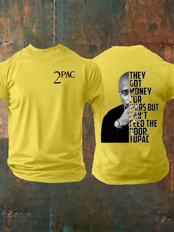 Men's 2Pac Rapper Print T-Shirt