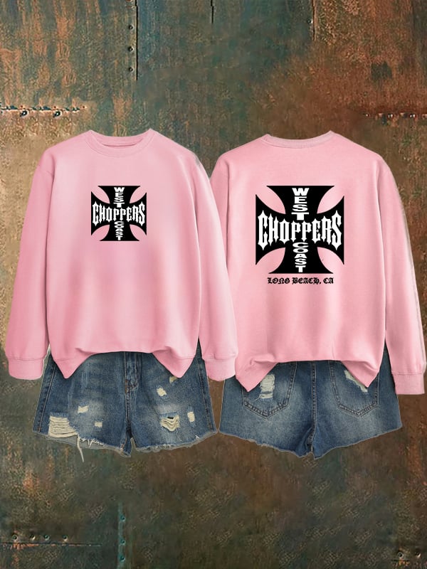 Women's West Coast Choppers-Inspired Paul Tribute Print Sweatshirt