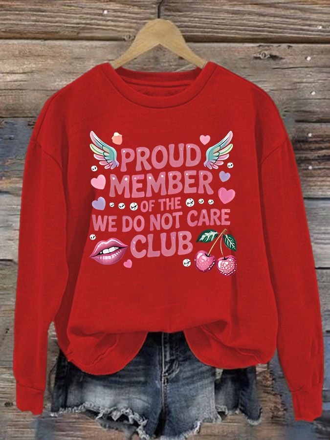 Women's Retro Funny Proud Member Of Club Menopause Perimenopause Print Sweatshirt
