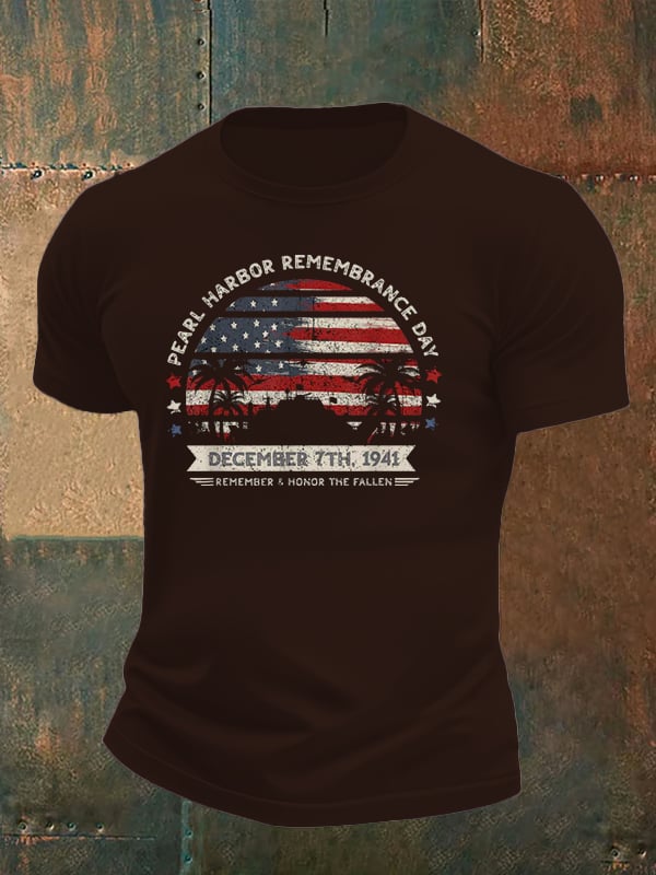 🔥Buy 3 Get 15% Off Men's Pearl Harbor Memorial Day Hawaii USA Flag Day of Infamy T-shirt
