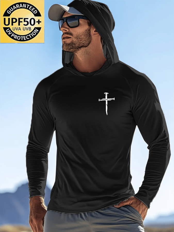 🔥Buy 3 Get 15% Off🔥🔥Hot Sale Picks 🔥Men's Faith Outdoor Sun Protection Breathable Cool Hooded Sun Protection Long Sleeve Top