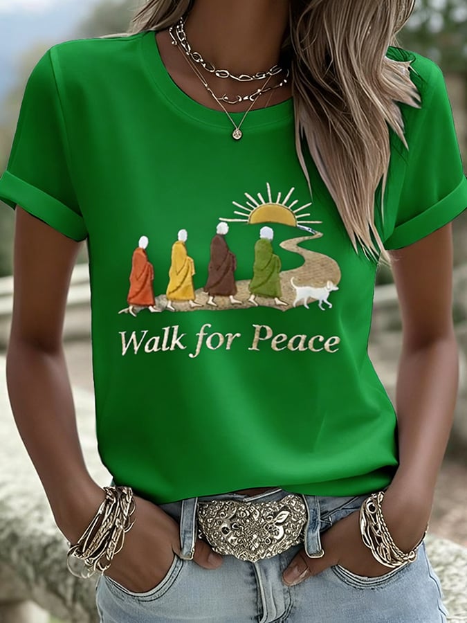 Women's Walk For Peace Art Print T-Shirt