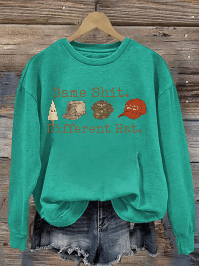 Women's Same shit Different costume Print Sweater