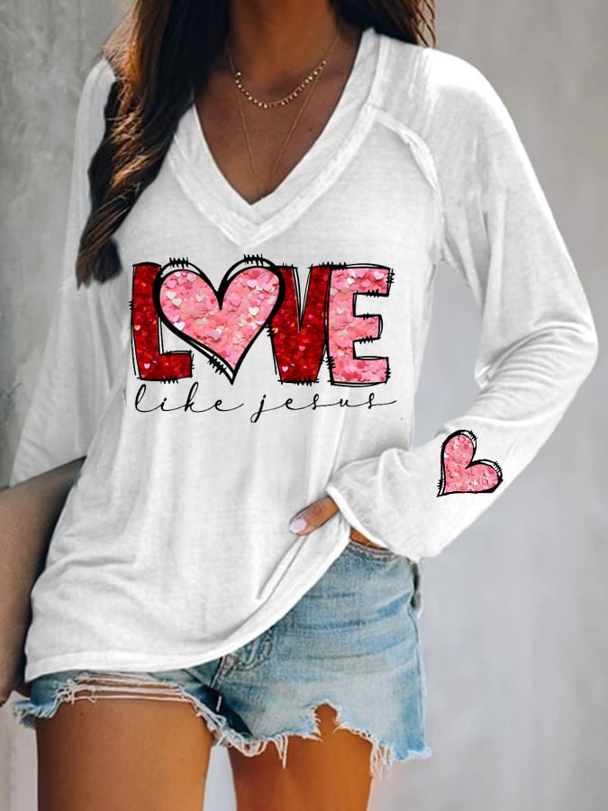 Women's Casual Valentine's Day Faith T-Shirt