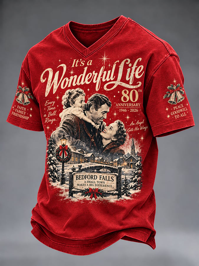 Men's Christmas Print Casual T-shirt