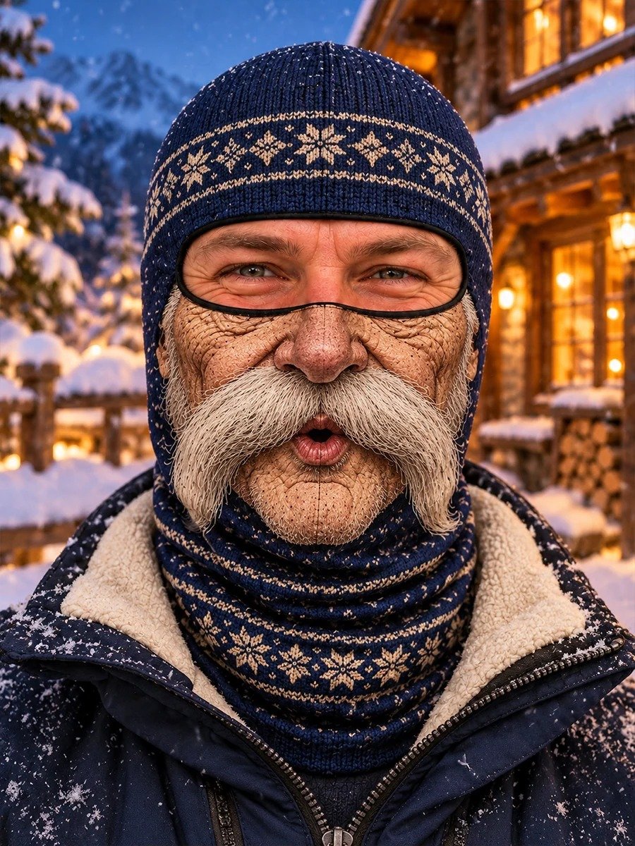 Funny And Wacky Ski Full-Face Balaclava Hood