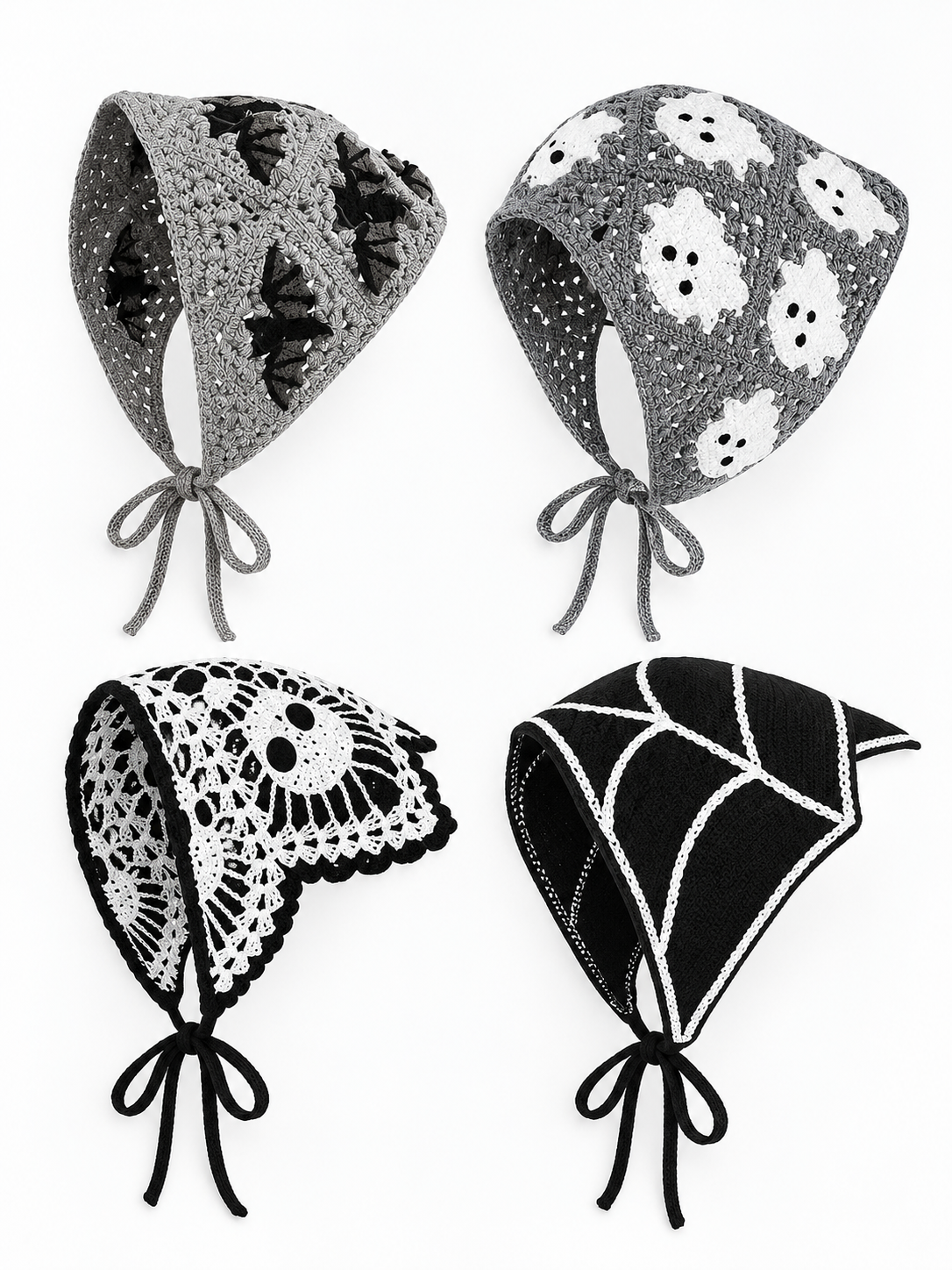 ๐ Halloween Style Deal โ Boho Ghost Print Head Scarf ๐ป Cute Seasonal Hair Accessory for Festive Looks ๐ฆ