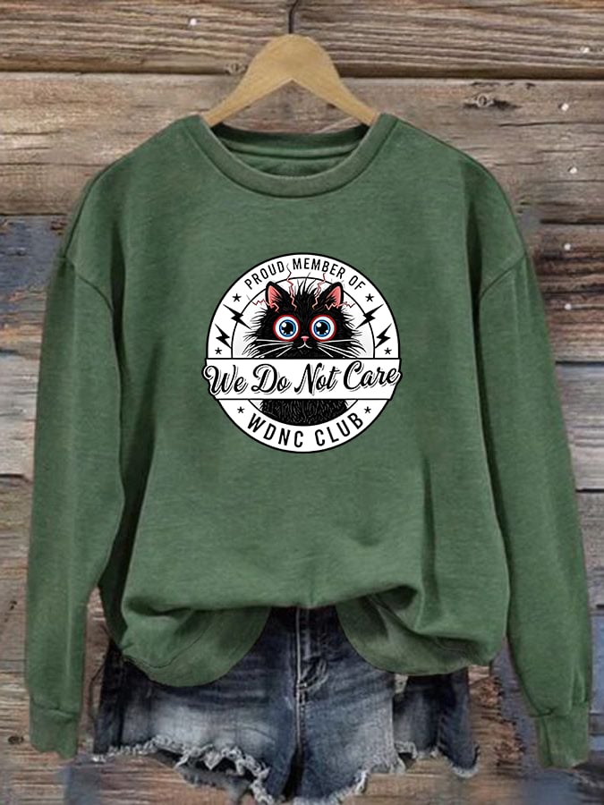 Women's Retro Funny Proud Member Of Club We Do Not Care Menopause Perimenopause Print Sweatshirt