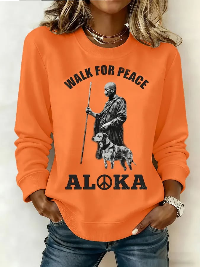 Women's Walk For Peace Art Print Sweatshirt