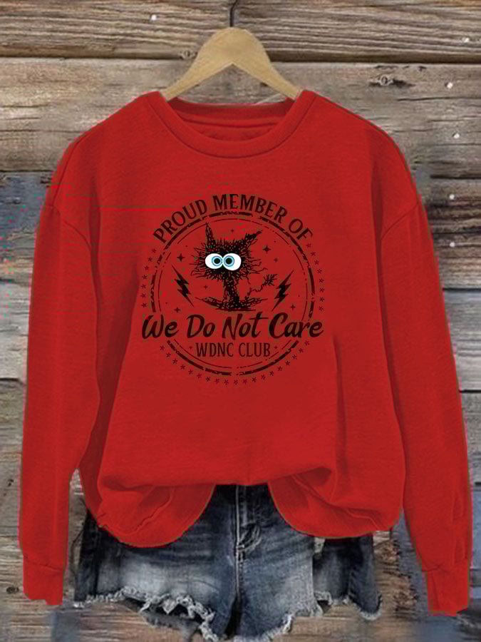 Women's Retro Funny Proud Member Of Club Menopause Perimenopause Print Sweatshirt