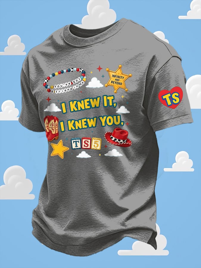 Men's Retro I Knew It Print T-Shirt