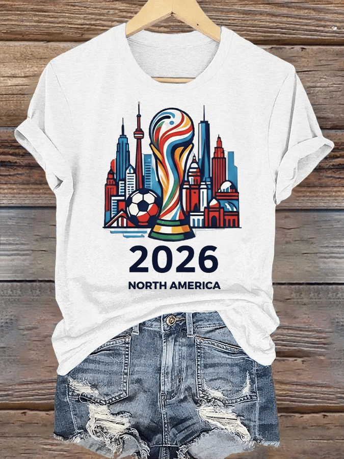 Women's North America WC 2026 Soccer printed T-shirt