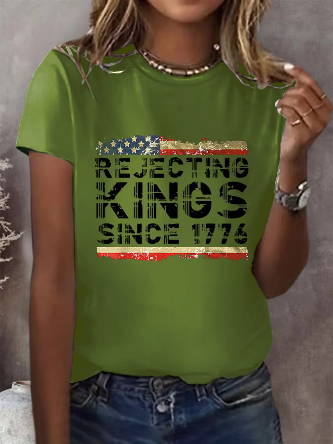 Women's Fashion Casual FDT Reject King Tiger Print T-shirt