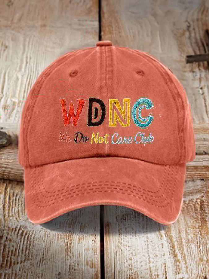 Unisex Retro Funny WDNC We Do Not Care Club Menopause Perimenopause Print Baseball Cap