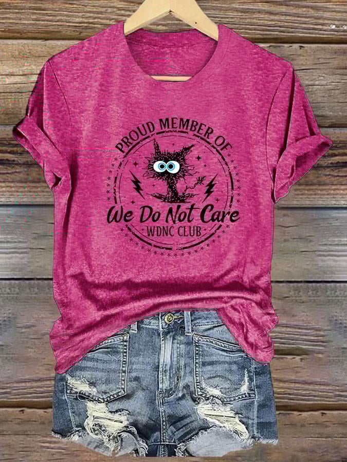 Women's Retro Funny Proud Member Of Club Menopause Perimenopause Print T-Shirt