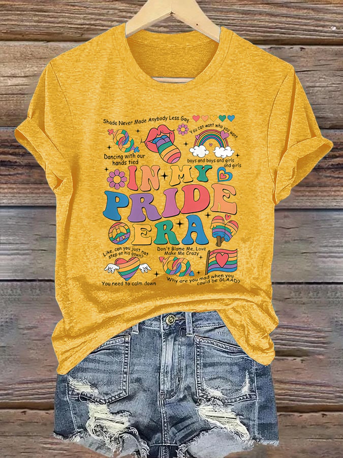 Women's In My Pride Era, Pride Month Print T-Shirt