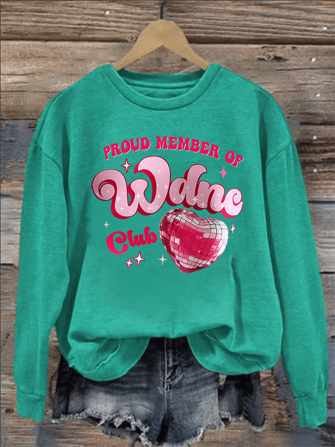 Women's Retro Funny Proud Member Of Club We Do Not Care Menopause Perimenopause Print Sweatshirt