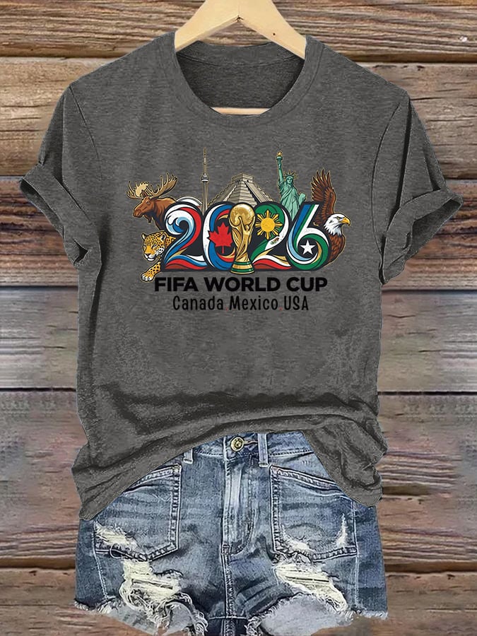 Women's 2026 Canada Mexico Usa Football T-shirt