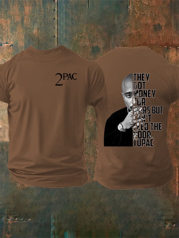 Men's 2Pac Rapper Print T-Shirt