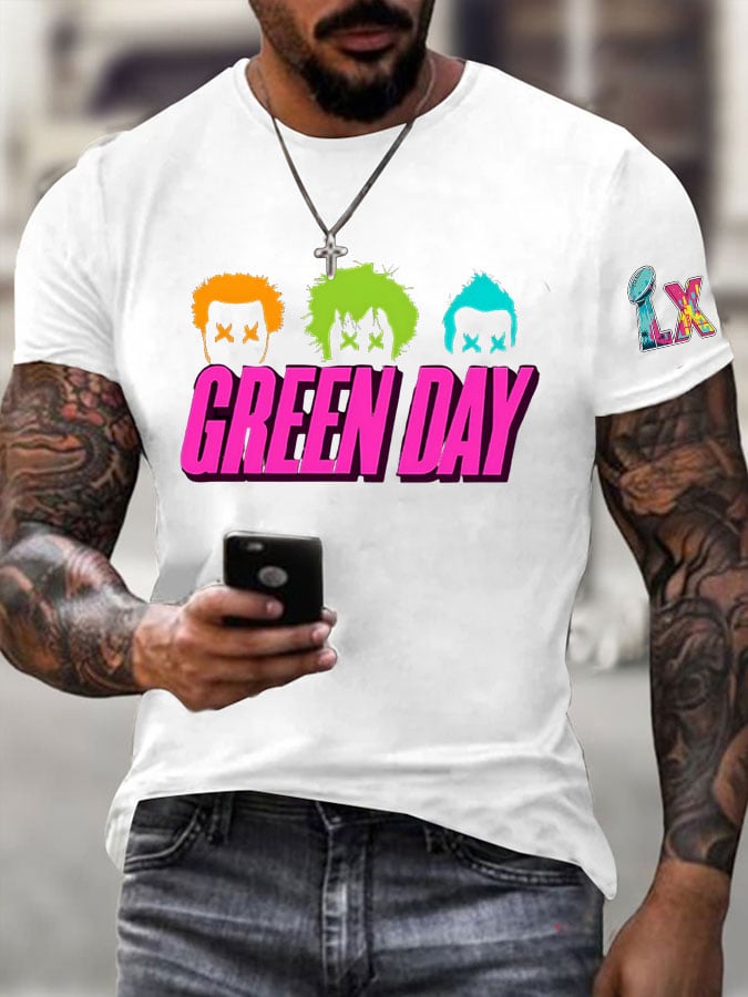 Men's Rock Band Short-Sleeved T-Shirt