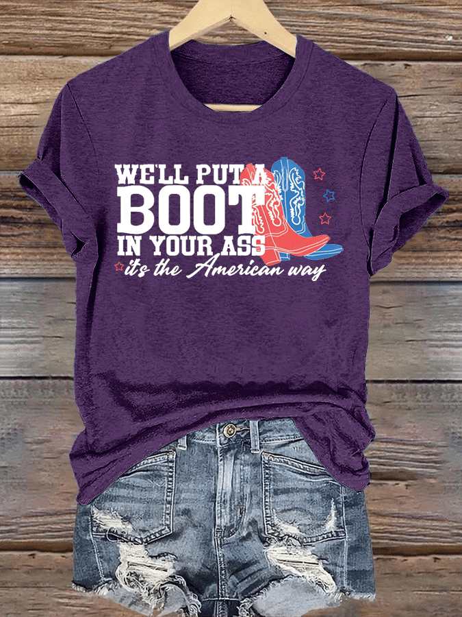 Women's Courtesy of the Red, White and Blue Cowboy T-Shirt