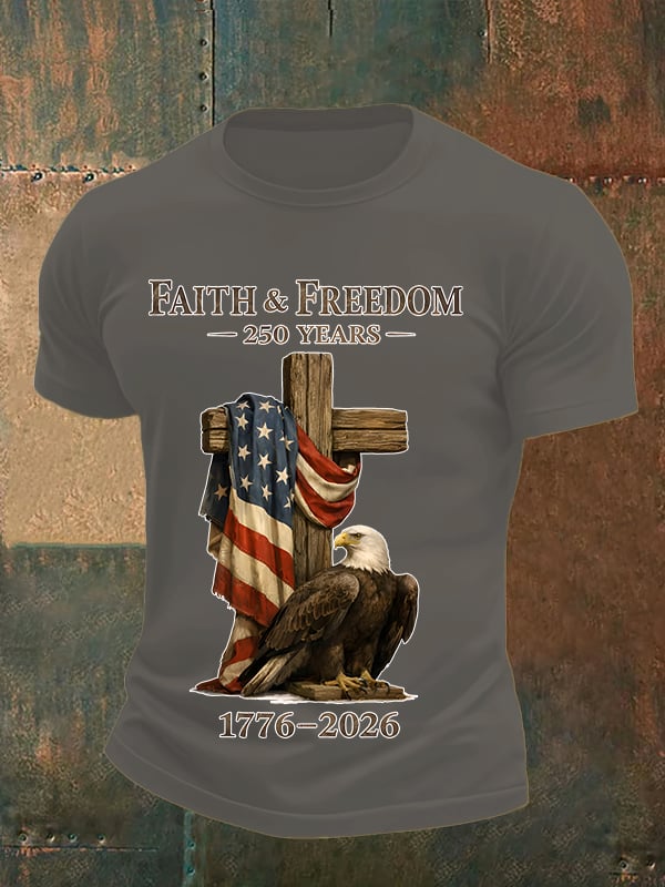Men's Faith and Freedom 250 Years Print T-Shirt