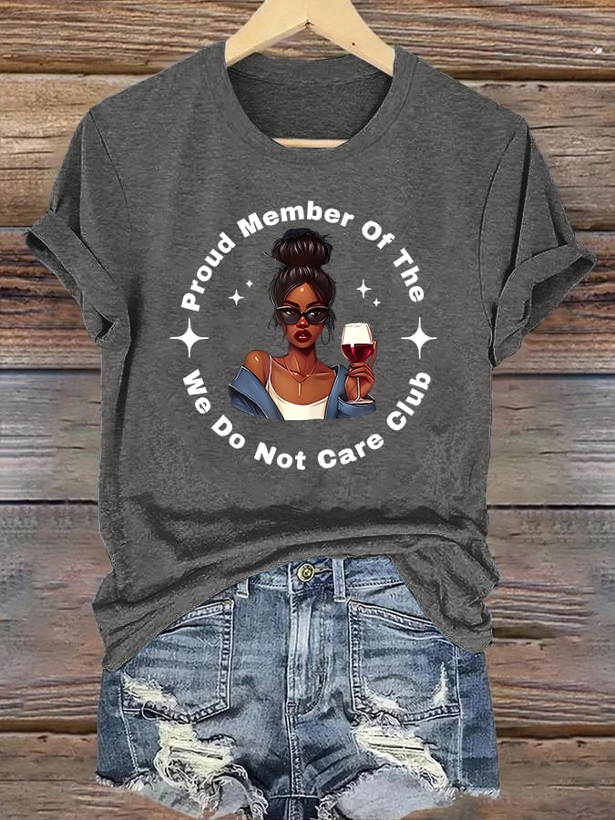 Women's Retro Funny Proud Member Of Club Menopause Perimenopause Print T-Shirt