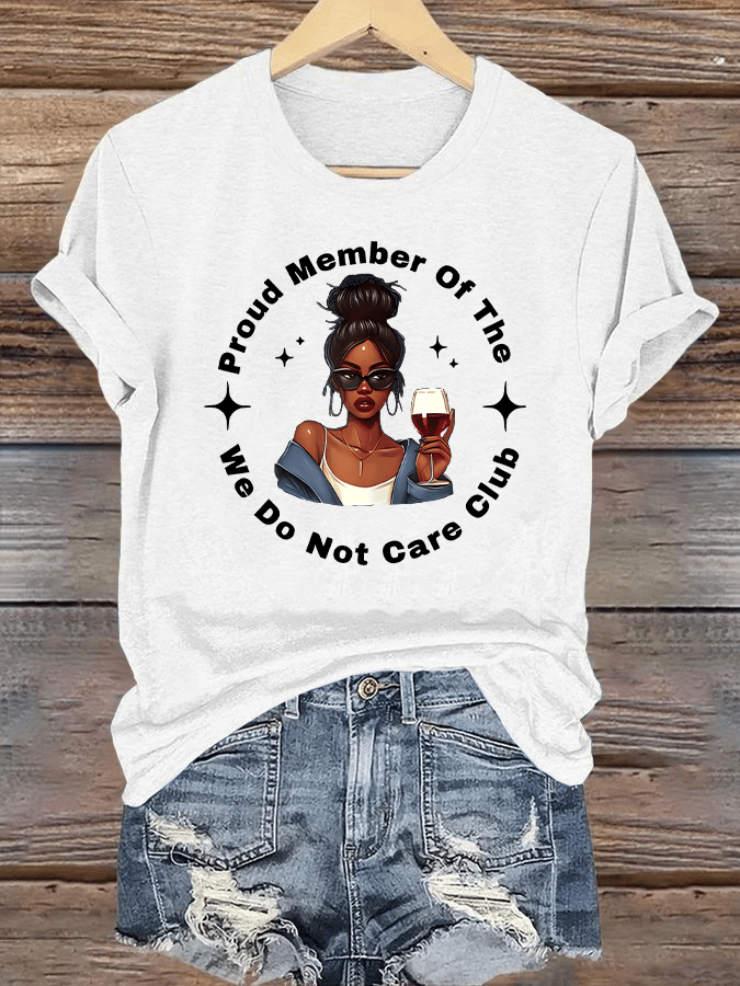 Women's Retro Funny Proud Member Of Club Menopause Perimenopause Print T-Shirt