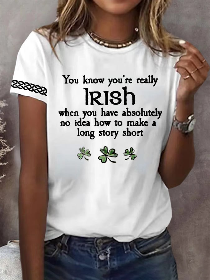 Women's St. Patrick's Day Printed Casual T-Shirt