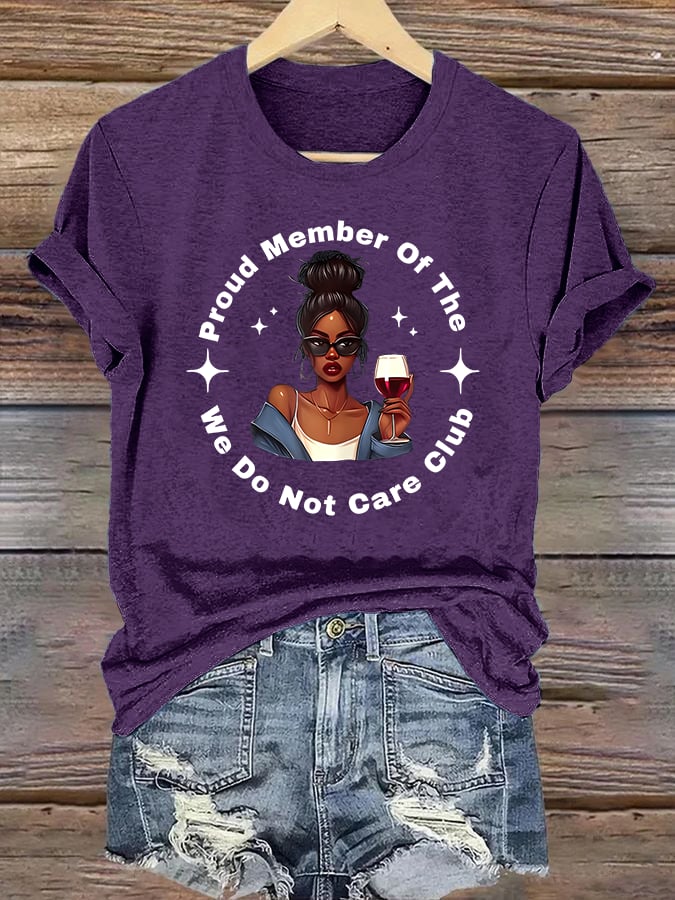 Women's Retro Funny Proud Member Of Club Menopause Perimenopause Print T-Shirt