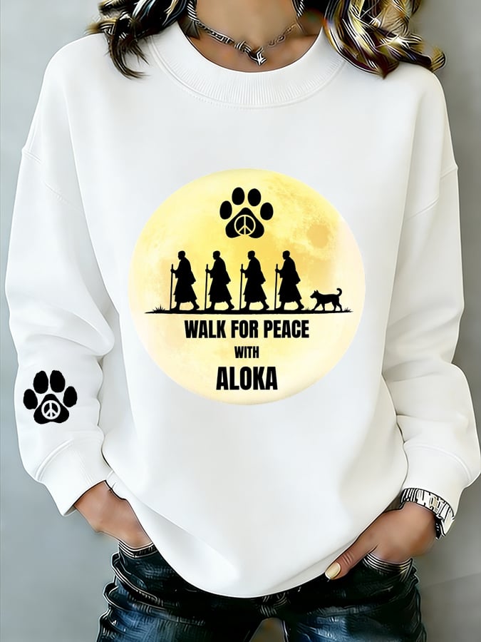 Women's Walk For Peace Art Print Sweatshirt