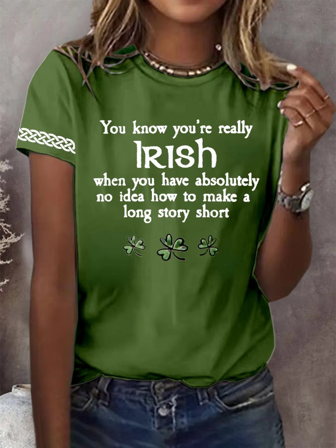 Women's St. Patrick's Day Printed Casual T-Shirt