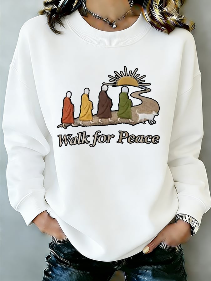 Women's Walk For Peace Art Print Sweatshirt