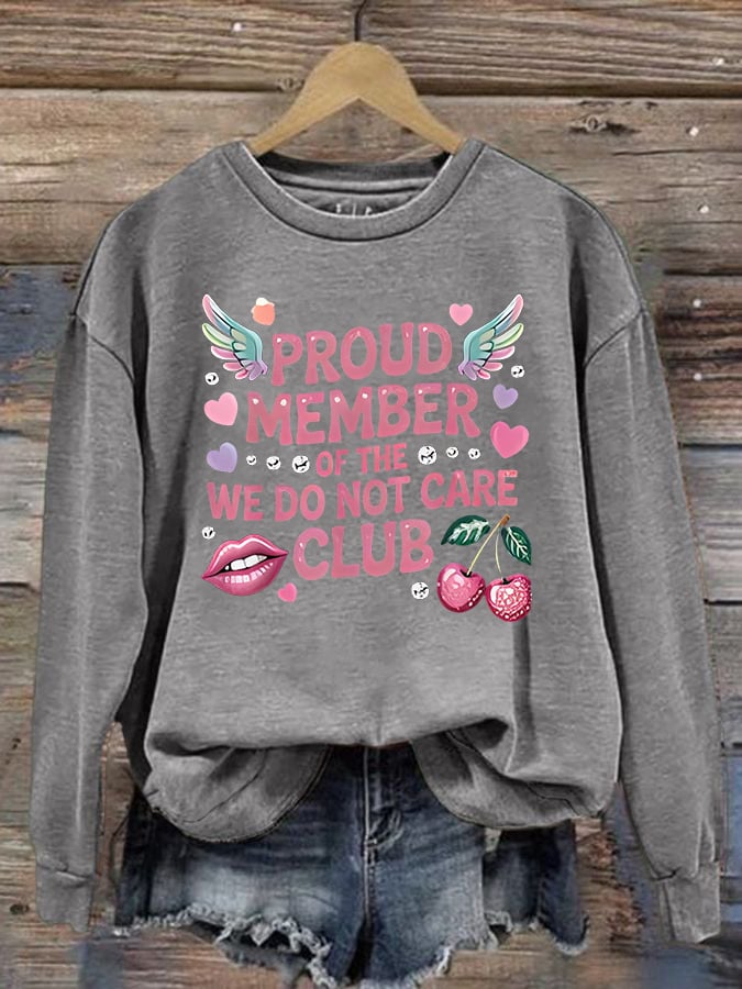 Women's Retro Funny Proud Member Of Club Menopause Perimenopause Print Sweatshirt