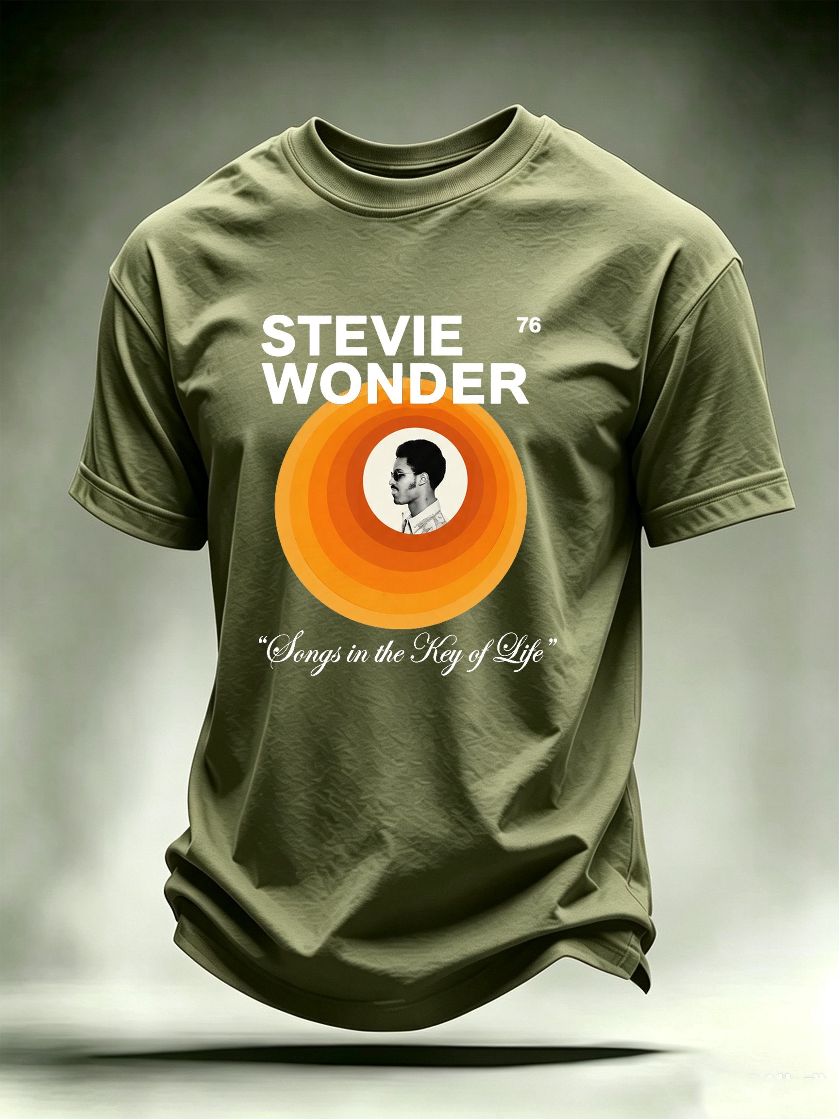 Men's Retro Album Concentric Circles Graphic Apparel Anniversary Tour Shirt