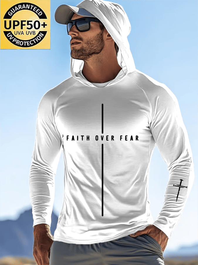 🔥Buy 3 Get 15% Off🔥🔥Hot Sale Picks 🔥Men's Faith Outdoor Sun Protection Breathable Cool Hooded Sun Protection Long Sleeve Top