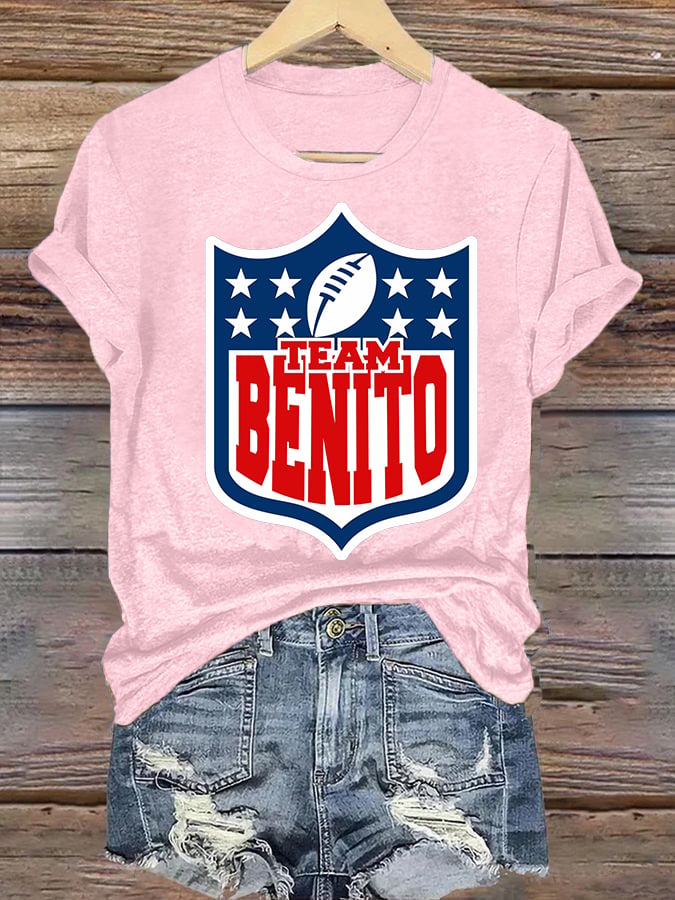 Women's Team Benito Puerto Rico Print Casual Tee