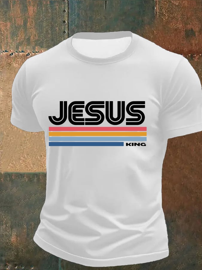 Men'S Casual Faith Print T-Shirt