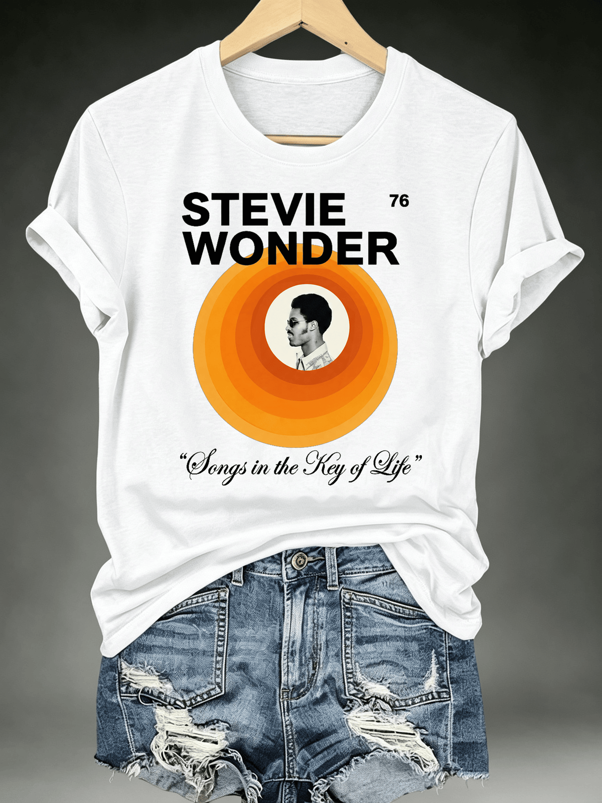 Women's Retro Album Concentric Circles Graphic Apparel Anniversary Tour Shirt