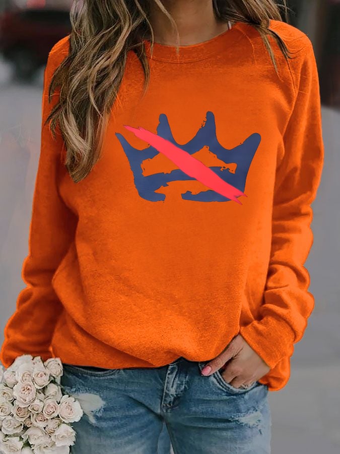 Women's America has no kings Printed Casual Sweatshirt