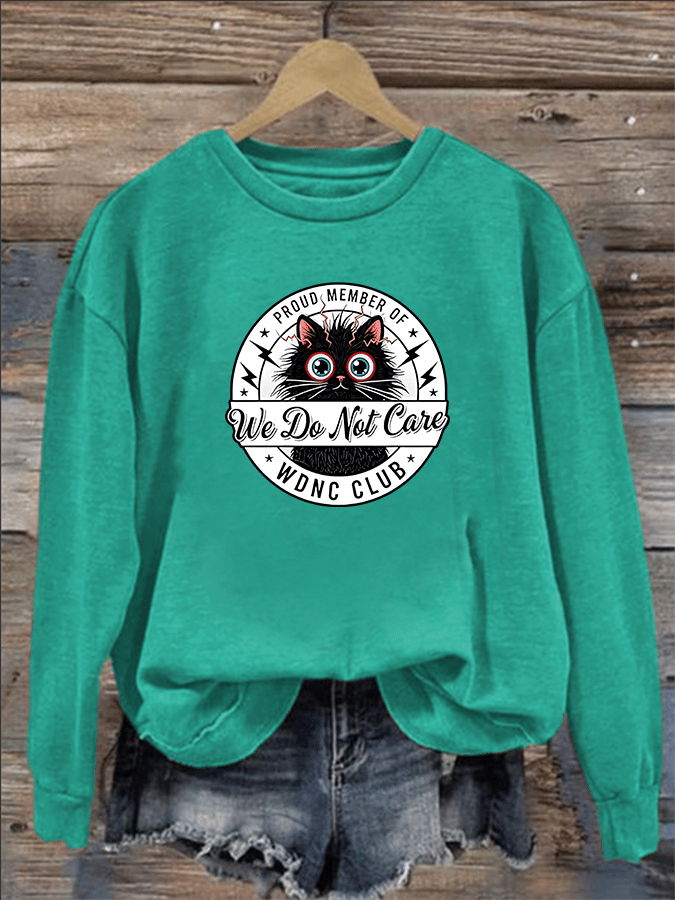 Women's Retro Funny Proud Member Of Club We Do Not Care Menopause Perimenopause Print Sweatshirt