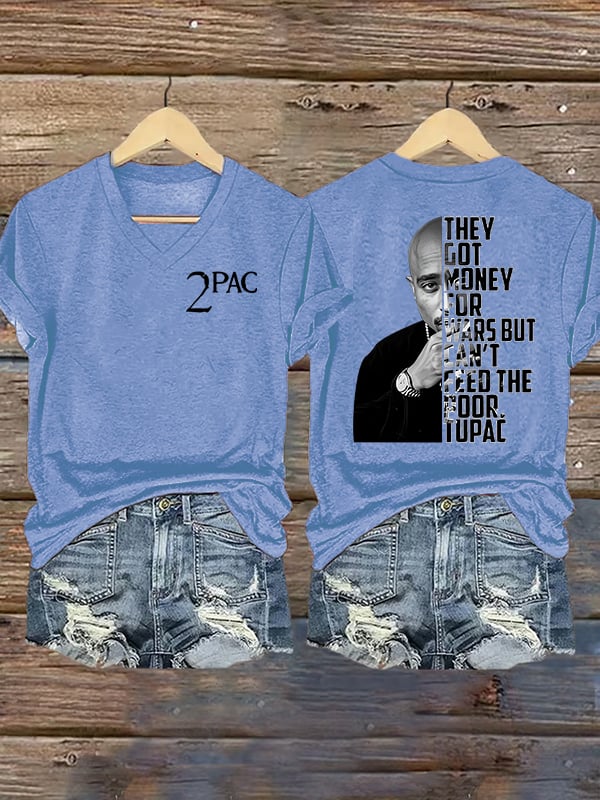 Women's 2Pac Rapper Print T-Shirt