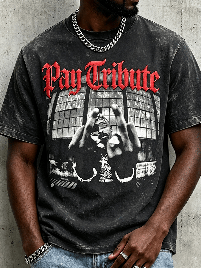 Men's Retro Rap Star Comfortable Pure Cotton T-Shirt