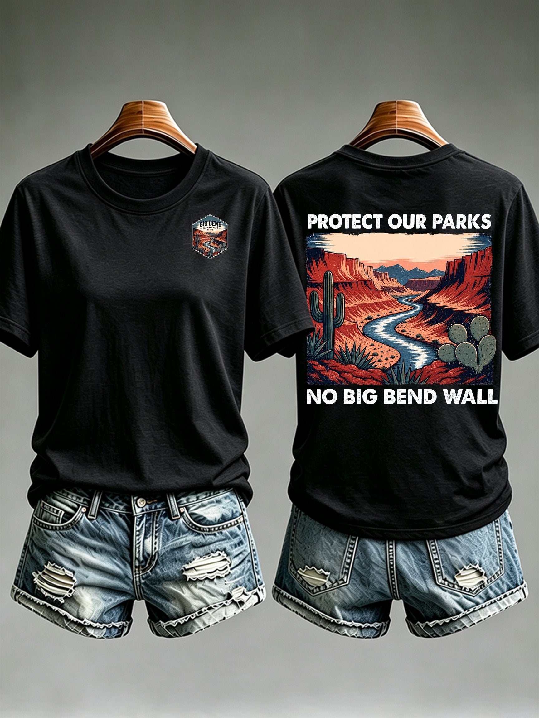 Women's Protect Our National Parks,No Big Bend Wall T-Shirt